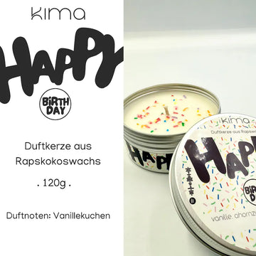 Happy Birthday Geburtstag Kuchen Duftkerze
