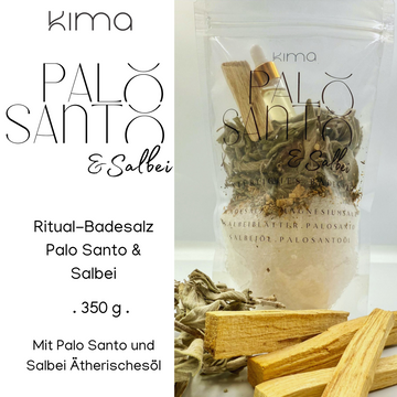 Badesalz Palo Santo & Salbei zur Energie-Reinigung Spotify-Code mit Soundtrack