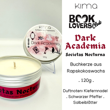 Buchkerze Dark Academia Collection Societas Nocturna