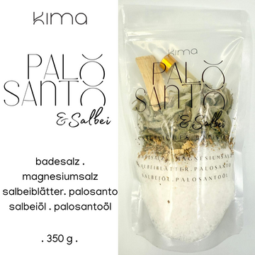 Badesalz Palo Santo & Salbei zur Energie-Reinigung Spotify-Code mit Soundtrack