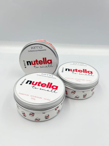 Herbst Kerze Nutella Liebhaber Duftkerze Haselnusscreme Duftkerze im Blechdose aus Rapswachs Spotify-Code mit Soundtrack Geschenkidee