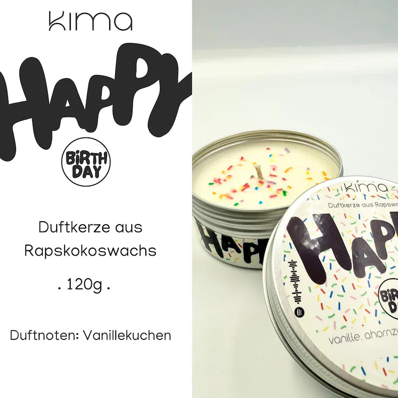 Happy Birthday Geburtstag Kuchen Duftkerze