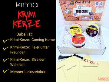 True Crime Krimi-kerze Gift Set Bestseller mit personalisierten Name